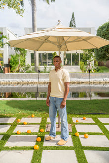 Knit White Polo | White