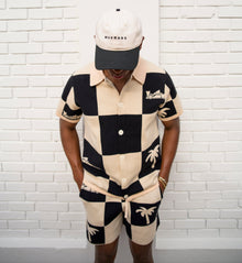 Victory Lap Knit Short | Black/White