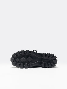 Knit Lace Up Platform Boots | Black