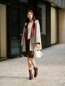Wool Yak Wool Oversized Hooded Woolen Coat | Grey