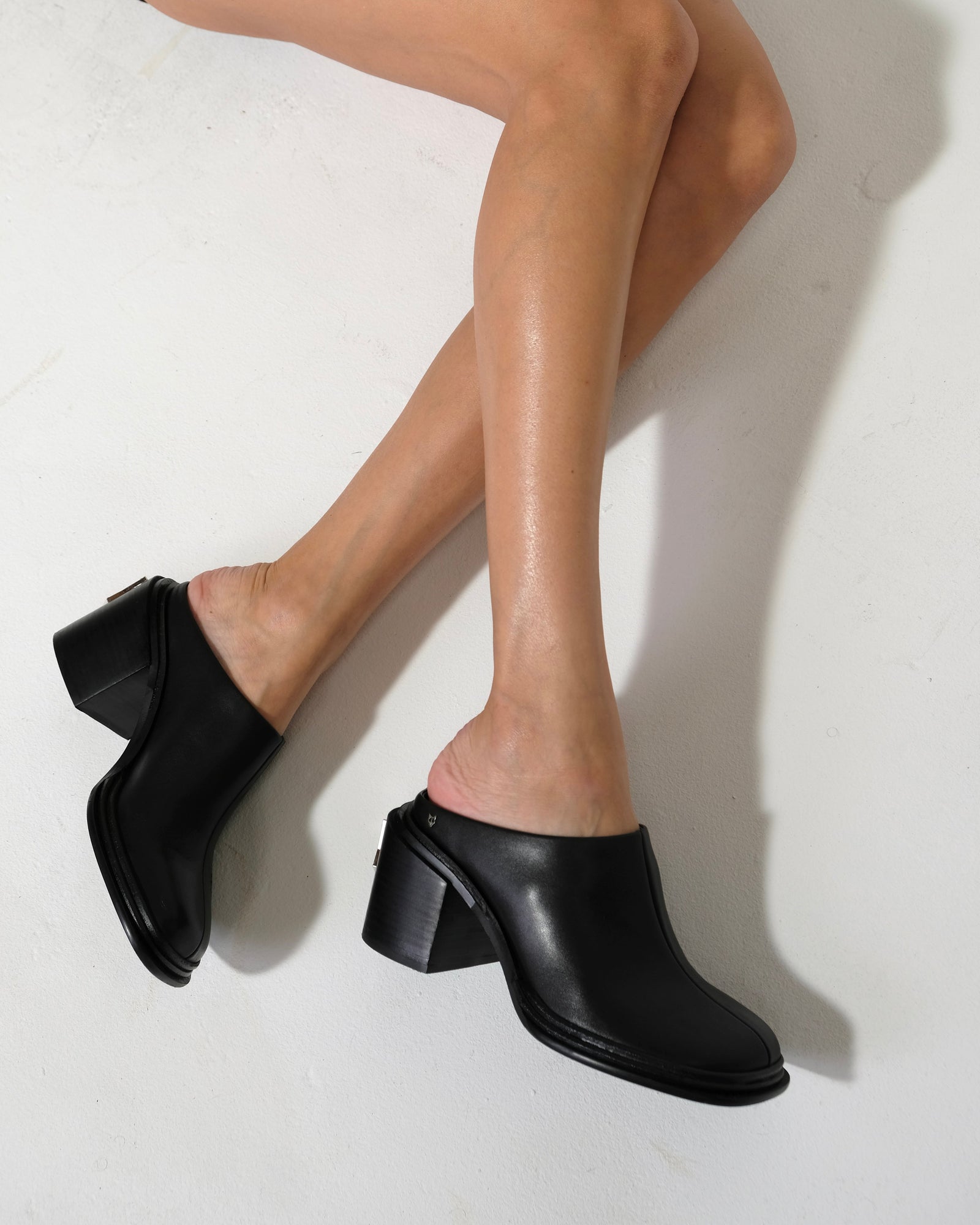 Womens | Nova Leather Heel | Black