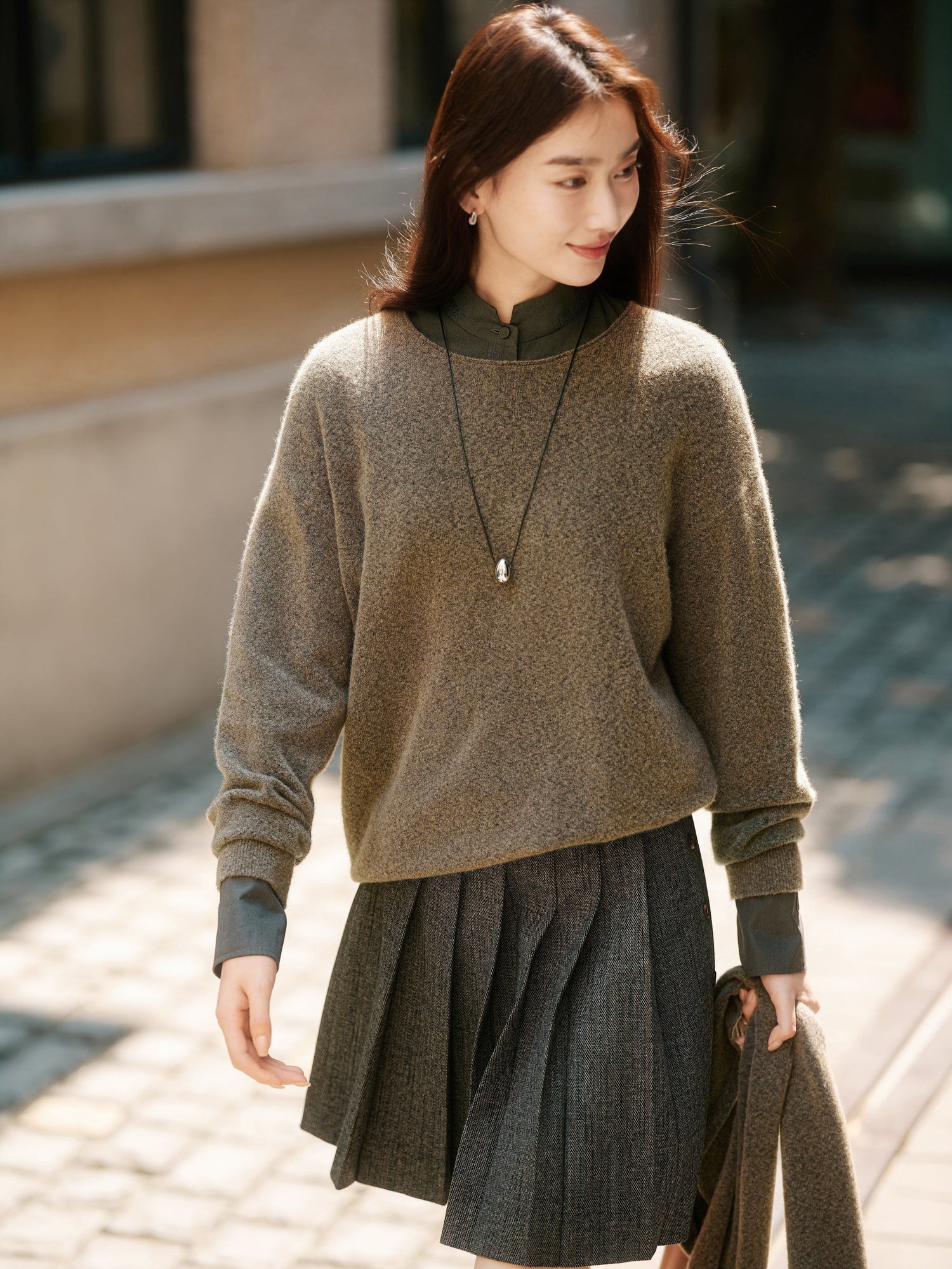 Yak Wool Relaxed-Fit Sweater | Camel