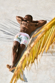 Palm Beach Wallpaper Swim Short | Pink