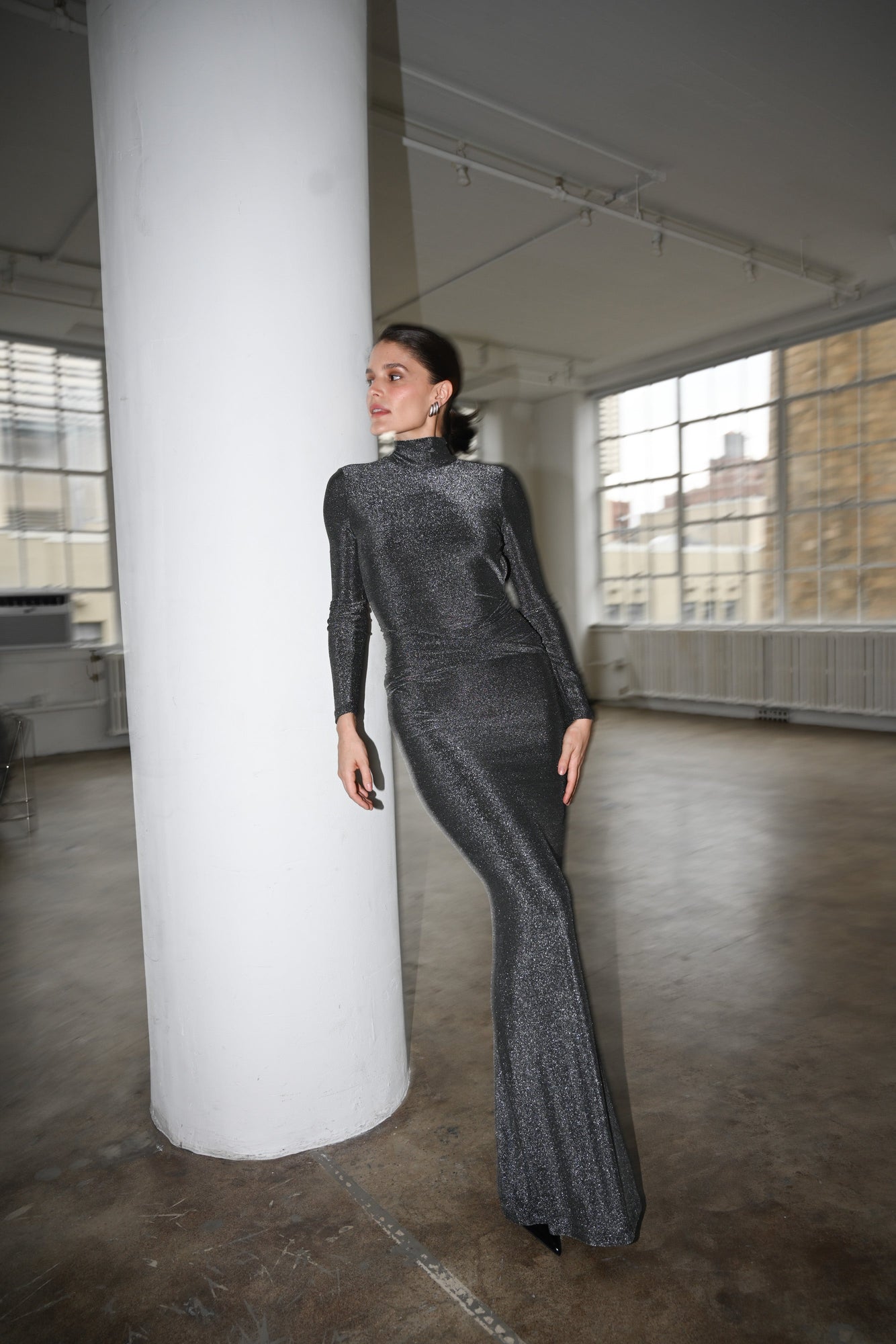 Womens | Cassia Maxi Dress | Iridescent Onyx