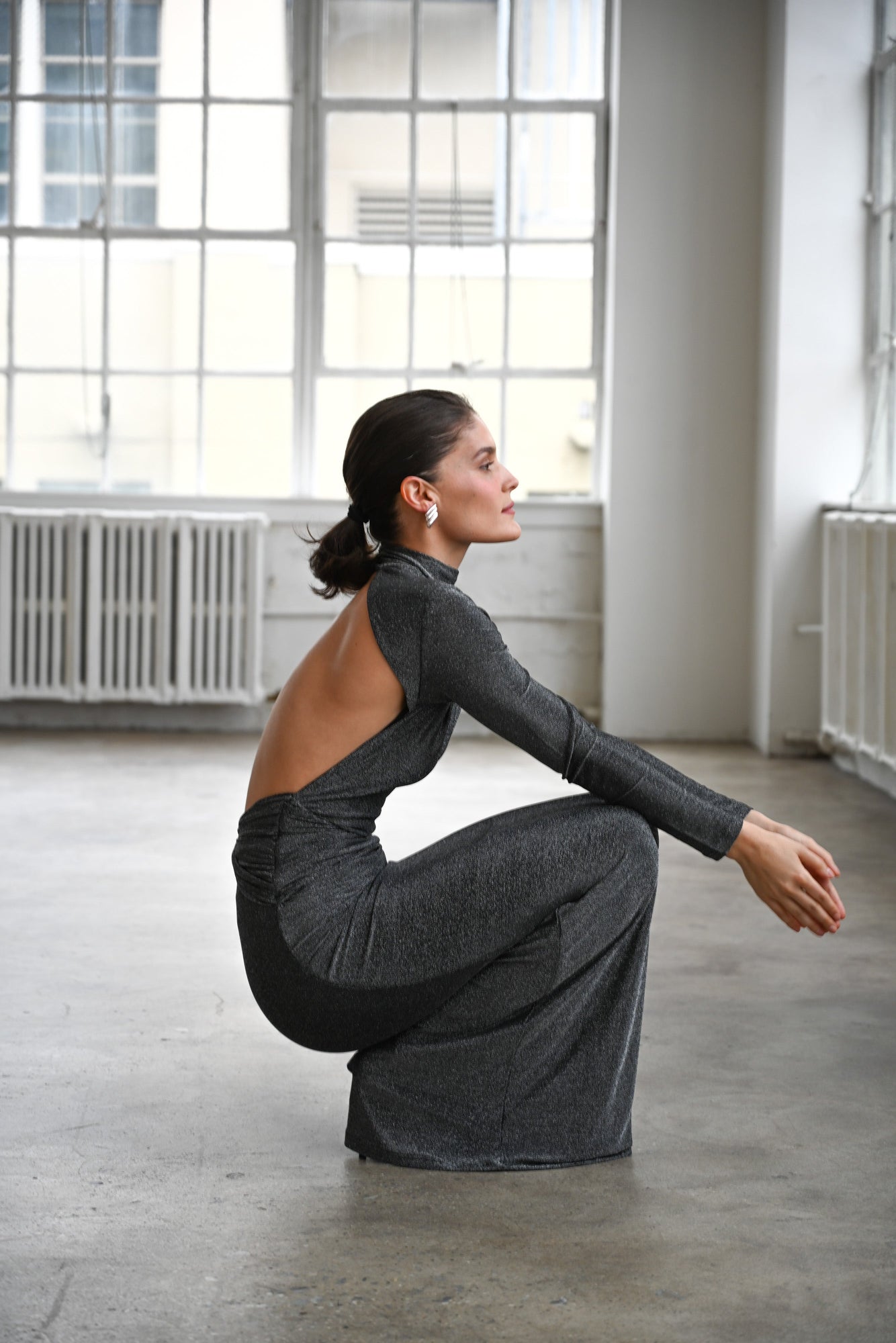Womens | Cassia Maxi Dress | Iridescent Onyx