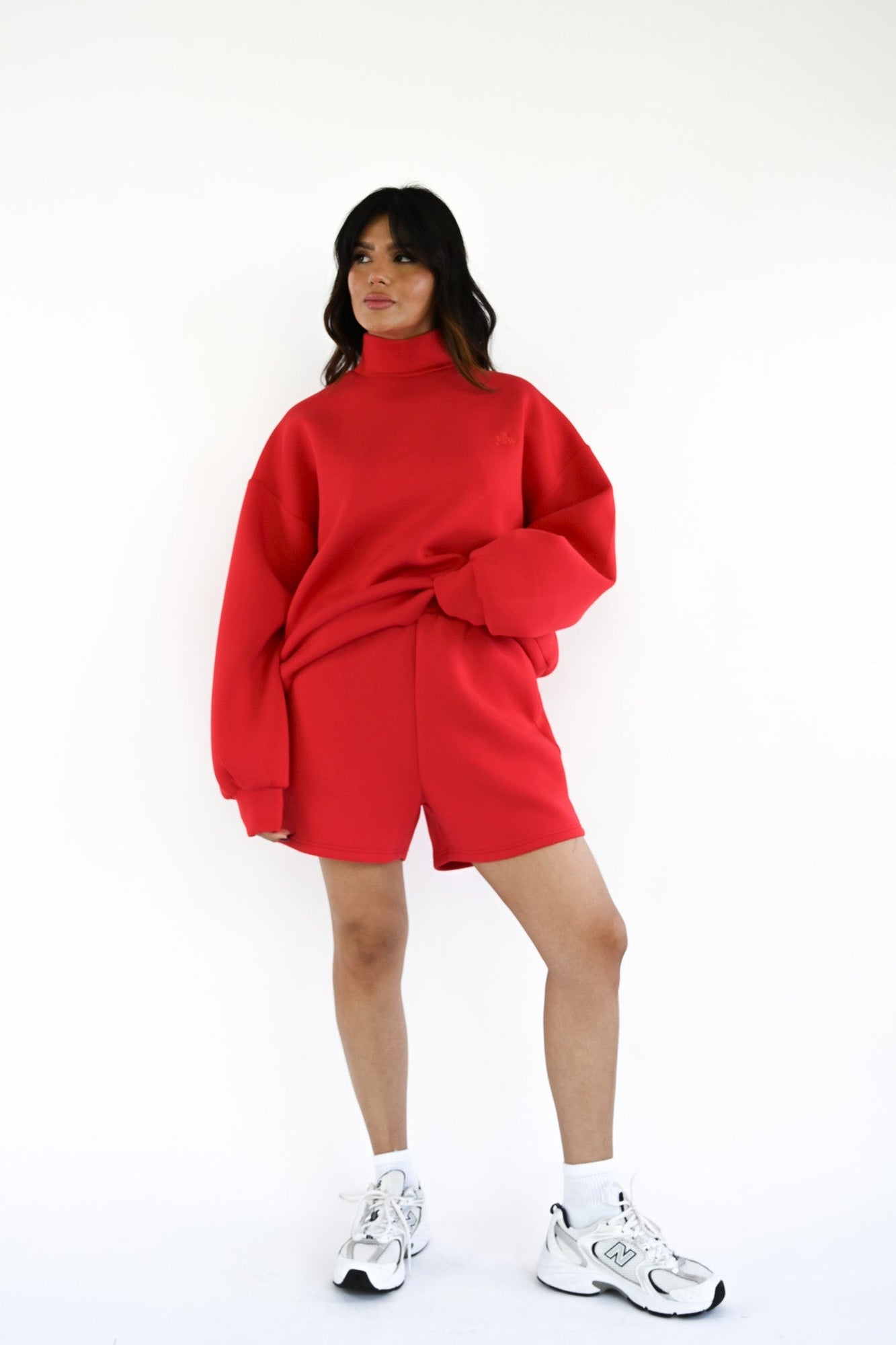 Ollie Knit Neoprene Shorts | Ruby