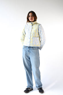 Amelia Quilted Convertible Jacket | Colorblock Toile