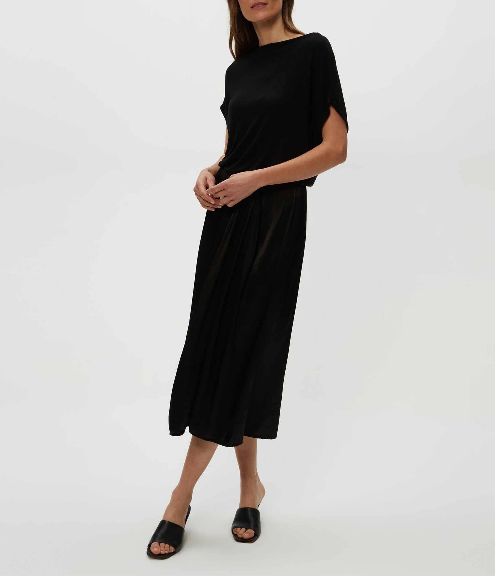 Siobhan Twist Front 2-in-1 Midi | Black