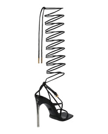 Versace | Lace-Up Heel Sandals