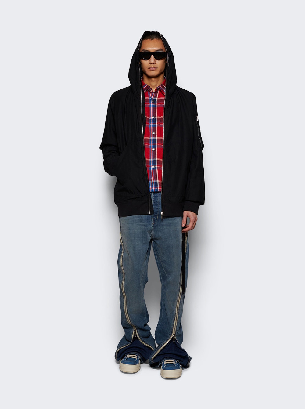 Men | Rick Owens DRKSHDW | Gimp Flight Bomber Jacket | Black