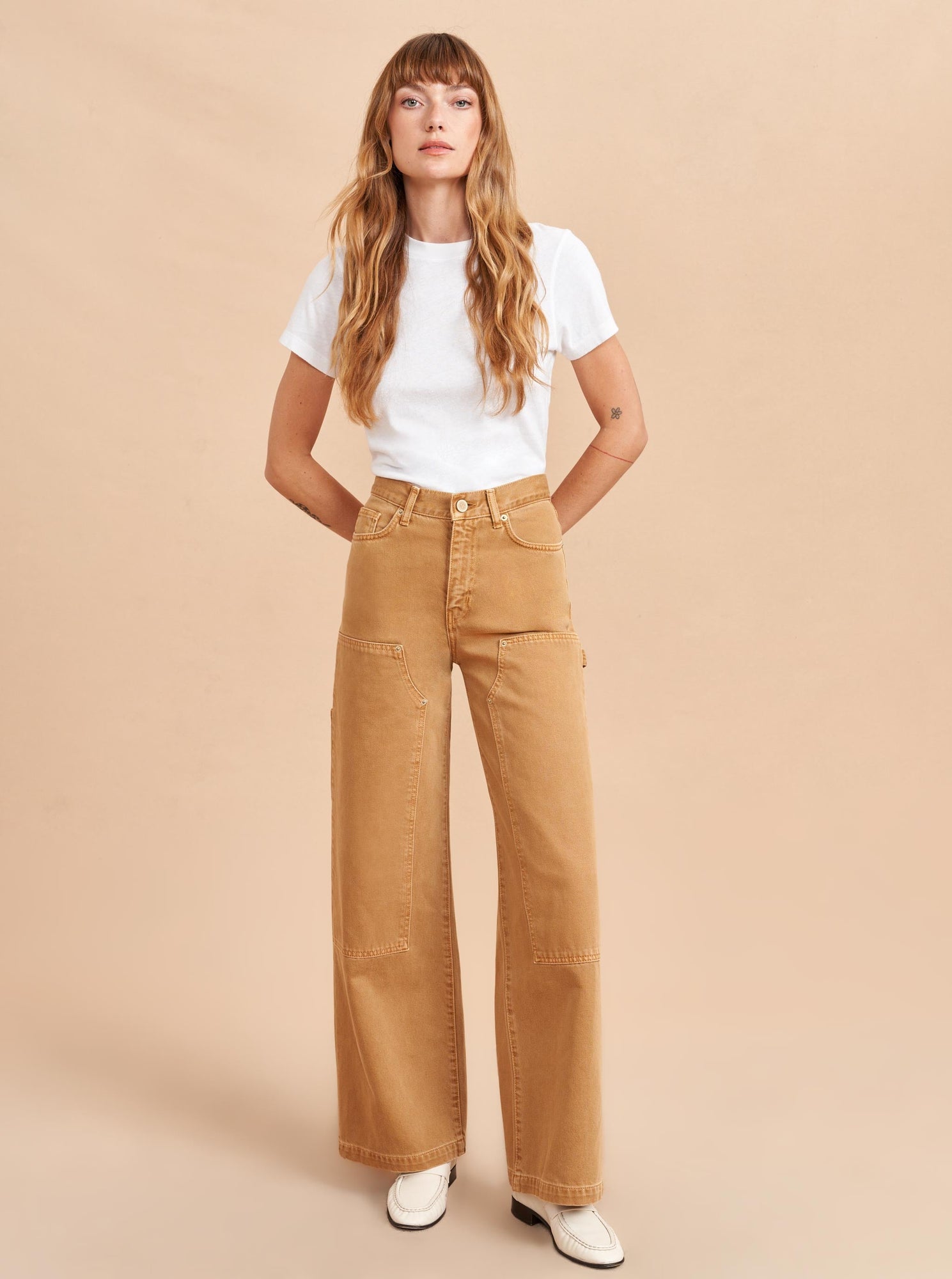 Dunton High-Rise Wide-Leg Jean | Khaki