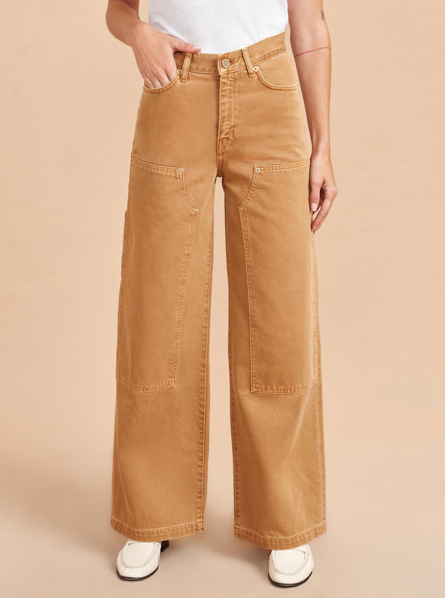 Dunton High-Rise Wide-Leg Jean | Khaki