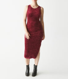 Stacey Velvet Midi Dress | Boysenberry