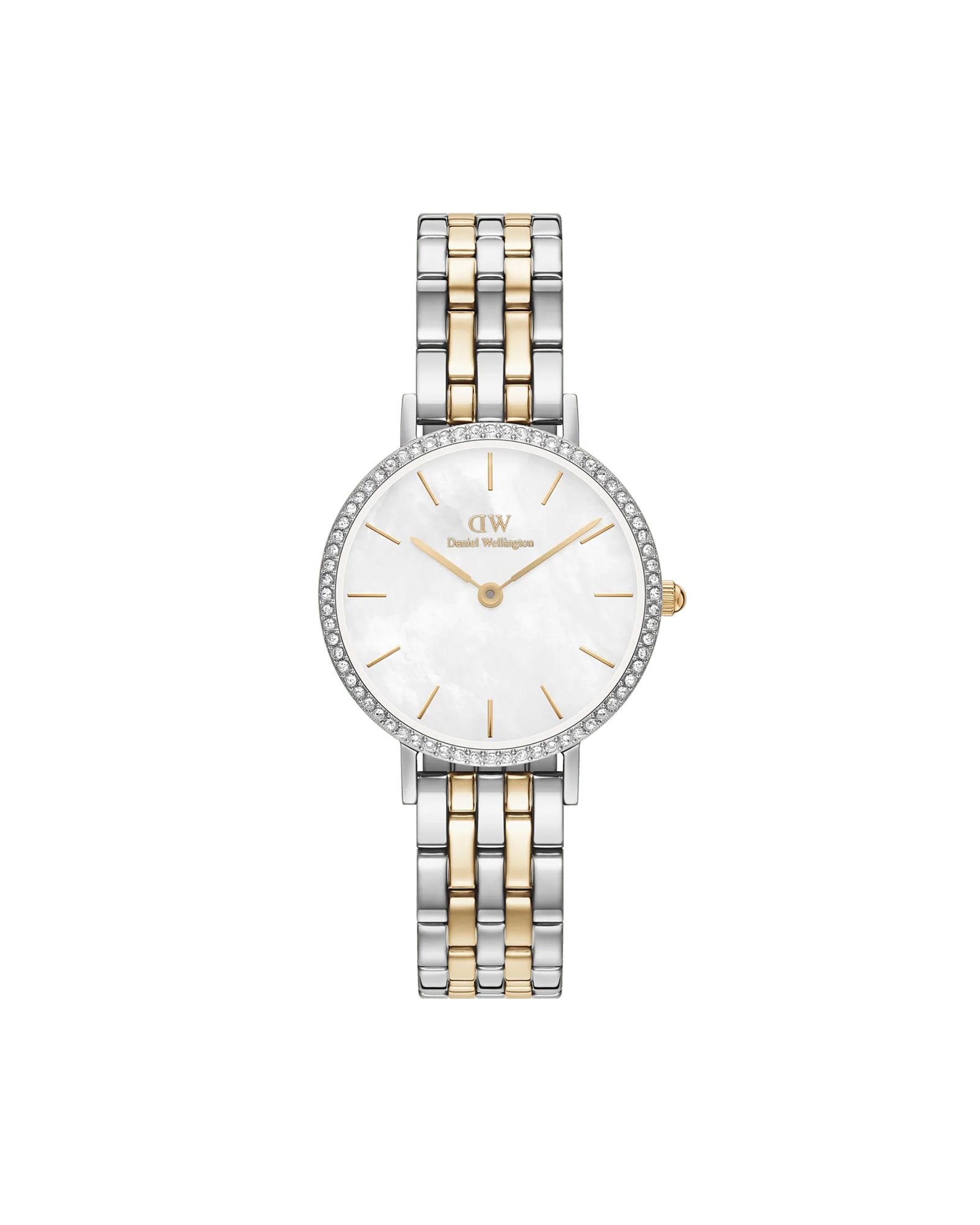 Womens | Petite Lumine Bezel 5-Link | Mother of Pearl | Silver