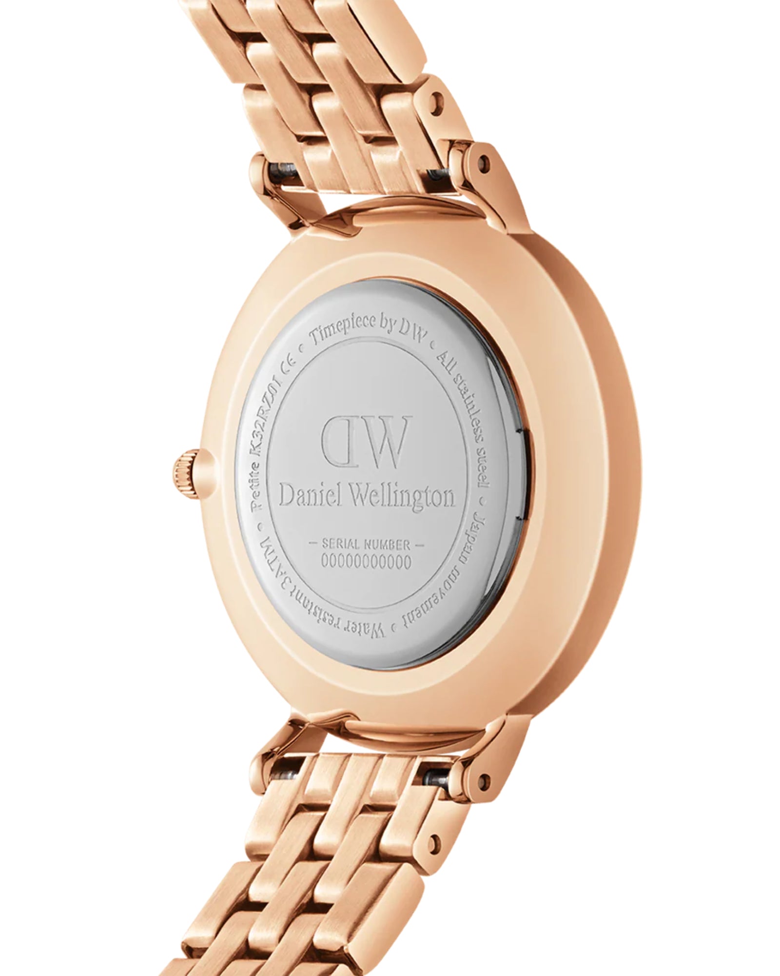 Womens | Petite Lumine Bezel 5-Link Melrose | White | Rose Gold