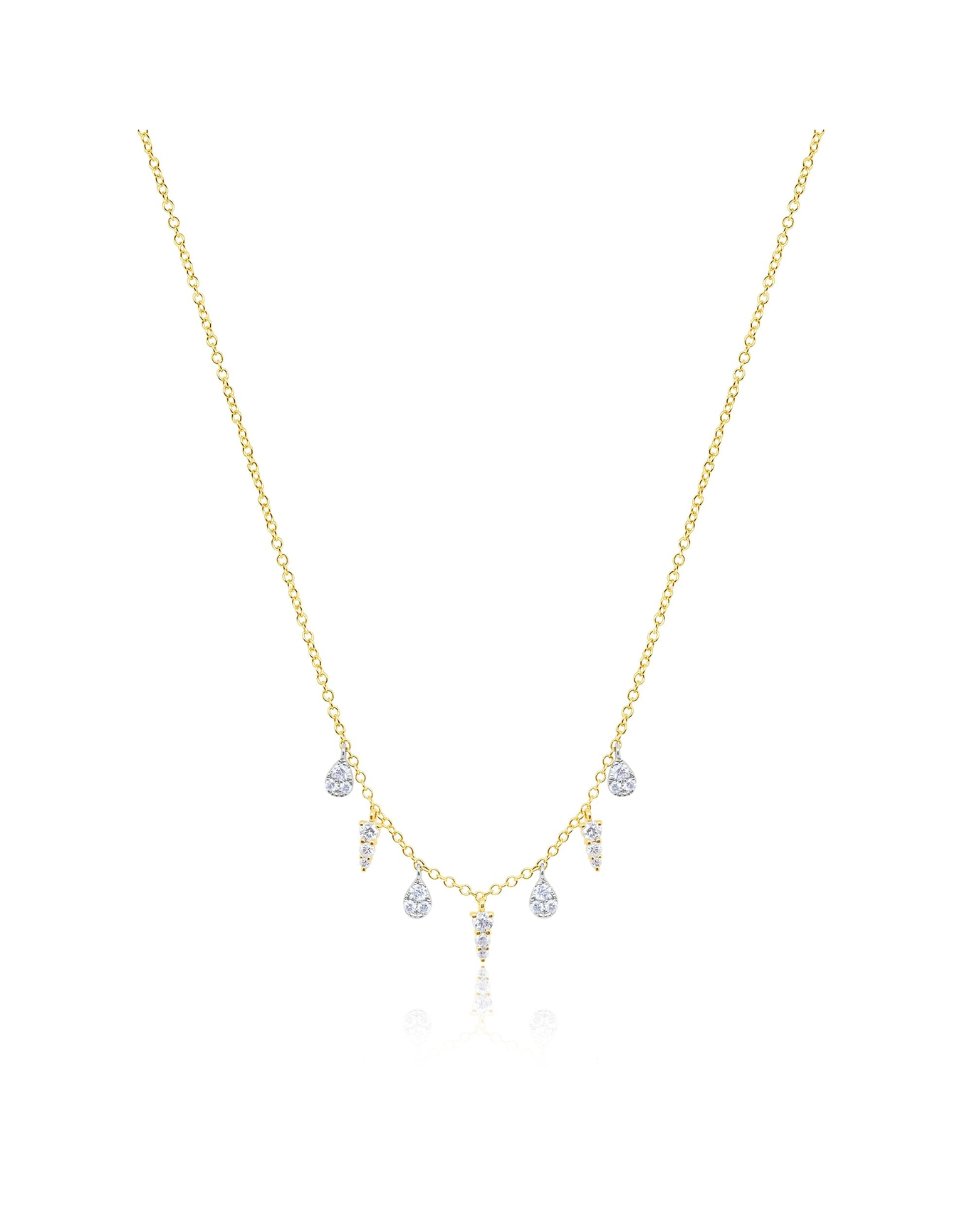Dagger Diamond Layering Necklace | Yellow Gold