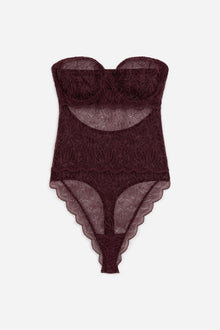 Dahlia Underwired Strapless Bodysuit | Cherry Lacquer