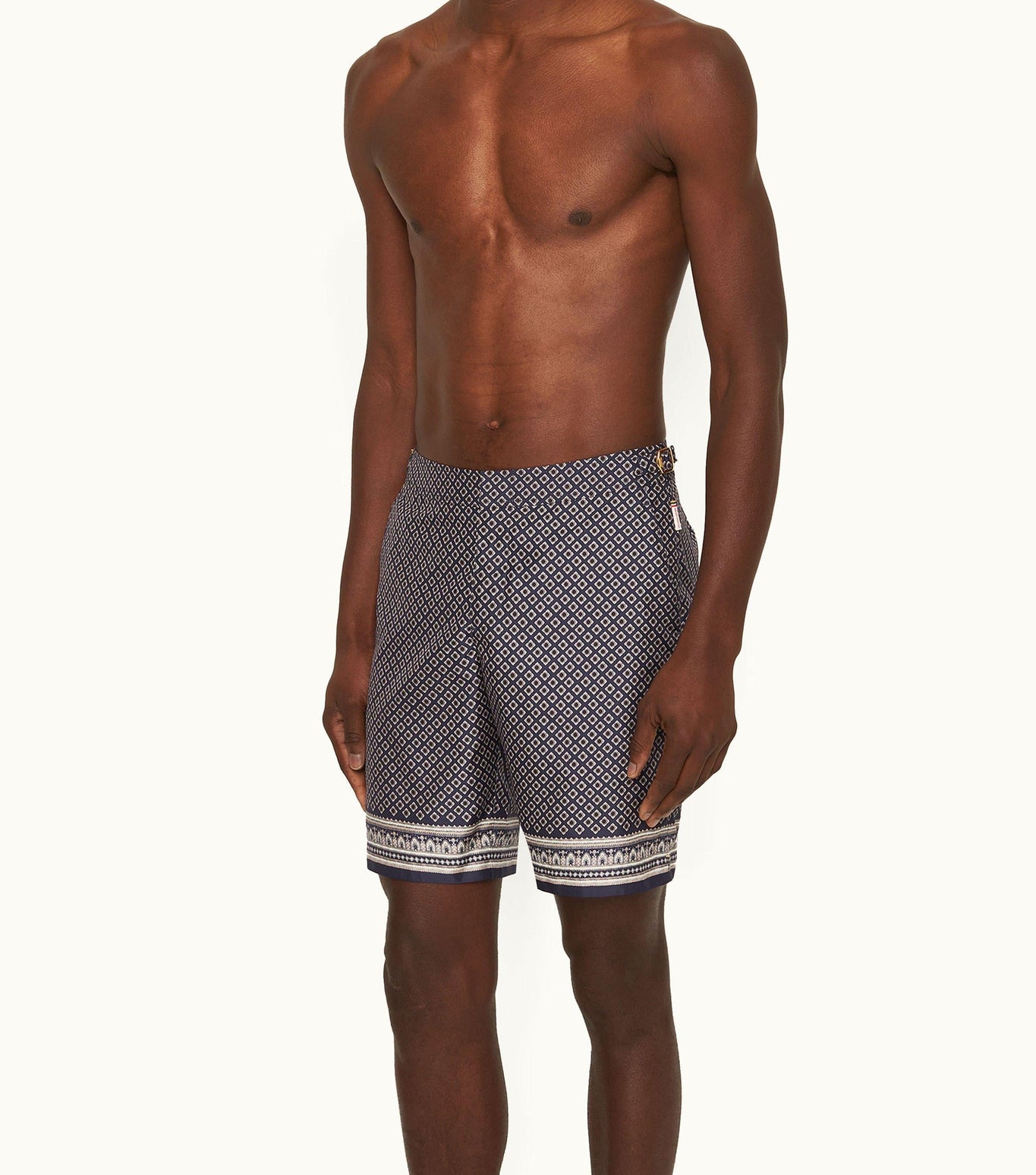 Dane Solmio Print Longer-Length Swim Shorts | Night Iris