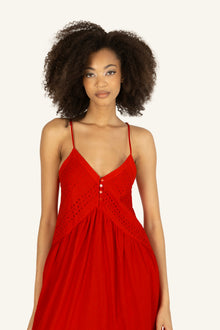 Daniella Dress | Cherry Red