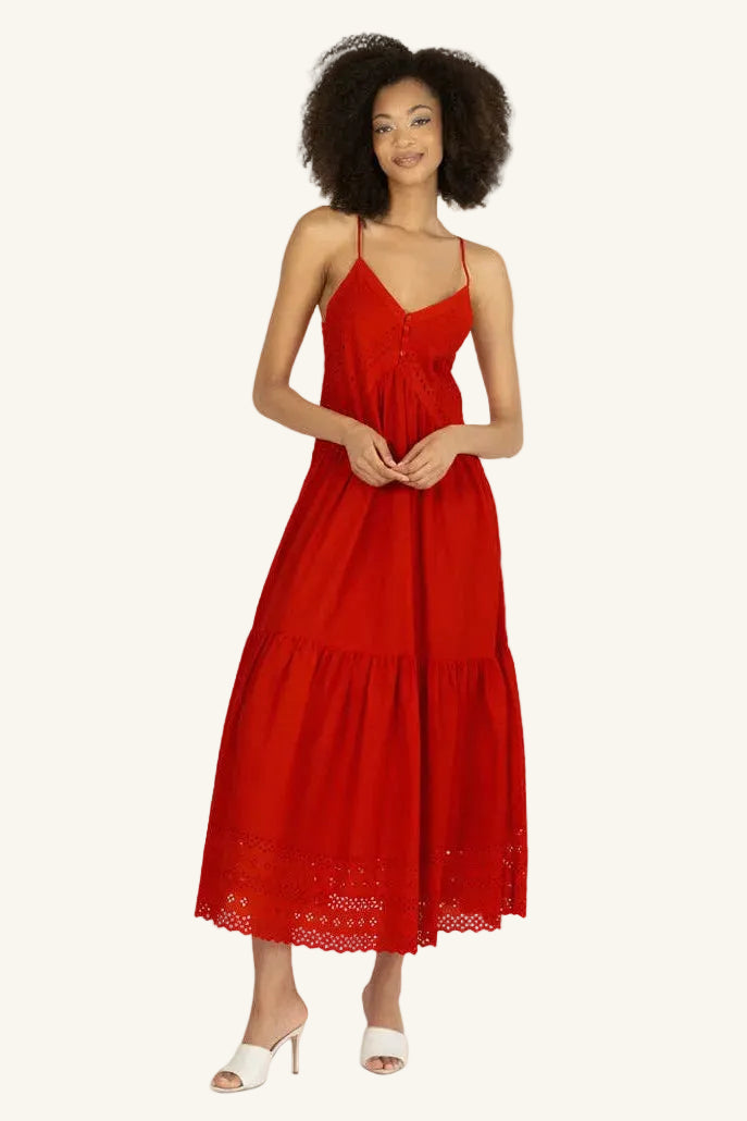 Daniella Dress | Cherry Red