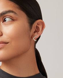 Dara Climber Earrings | Silver Dipped Brass