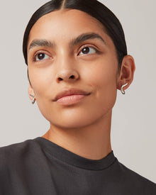 Dara Climber Earrings | Silver Dipped Brass