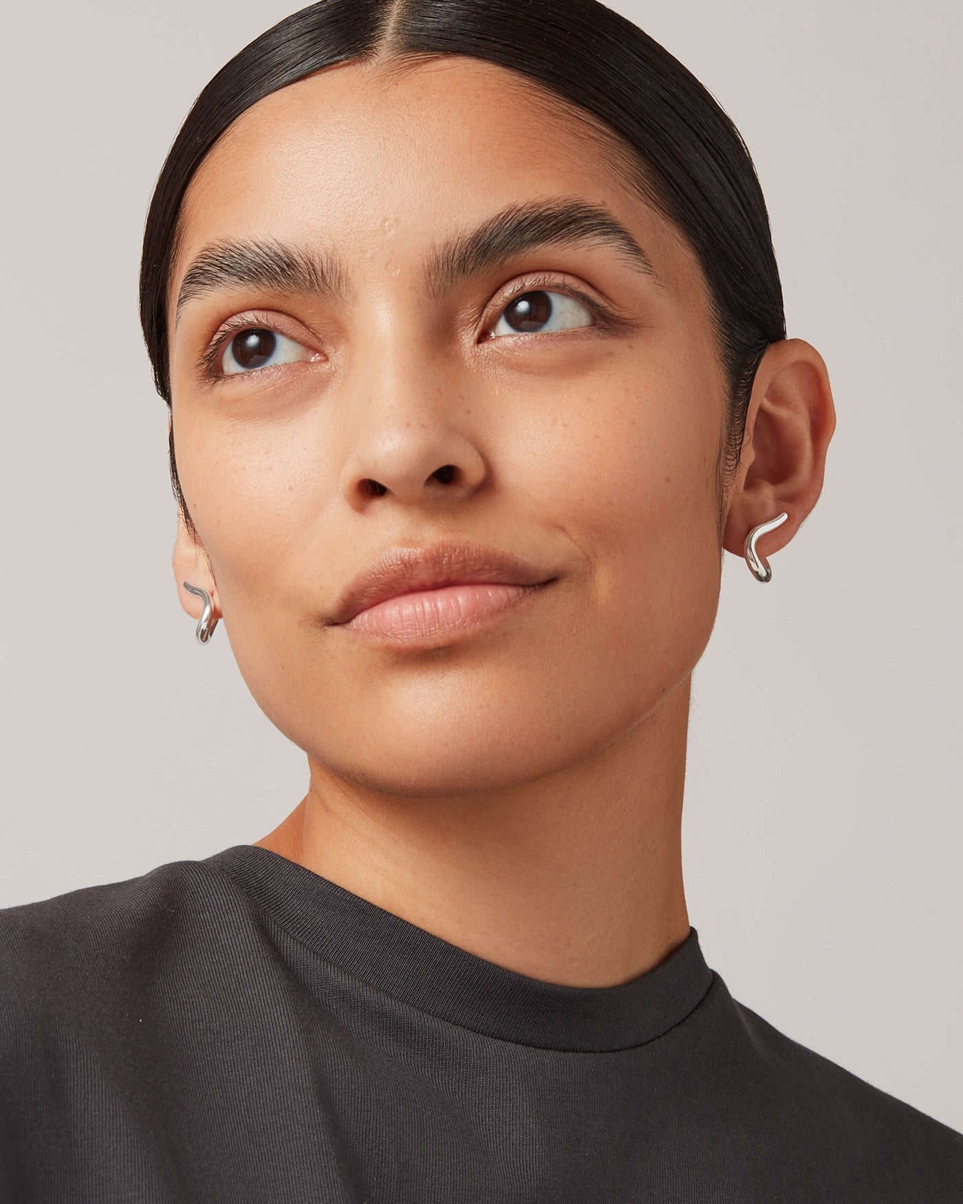 Dara Climber Earrings | Silver Dipped Brass