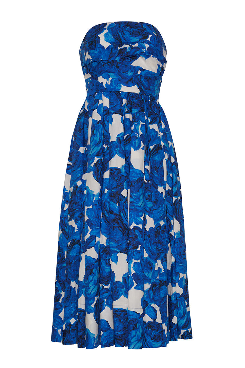 Daria Dress | Floral Garden Blue