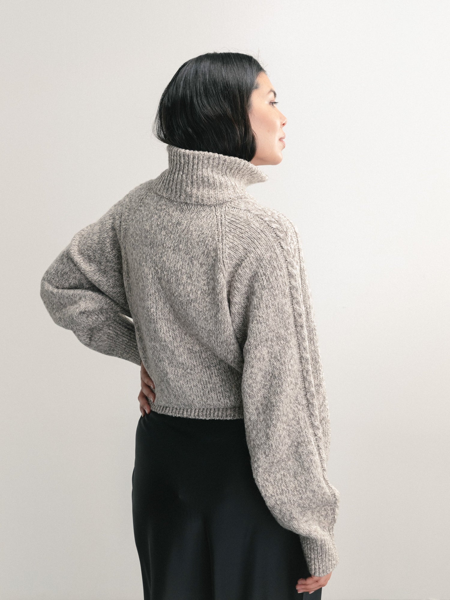 Trusty Cable Knit Sweater | Pebble