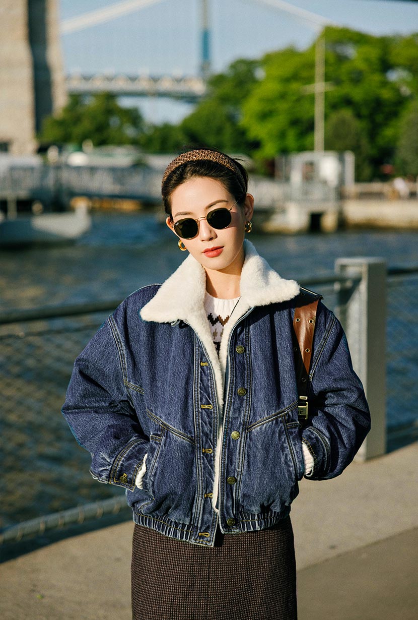 Daryl Denim Padded Jacket | Blue