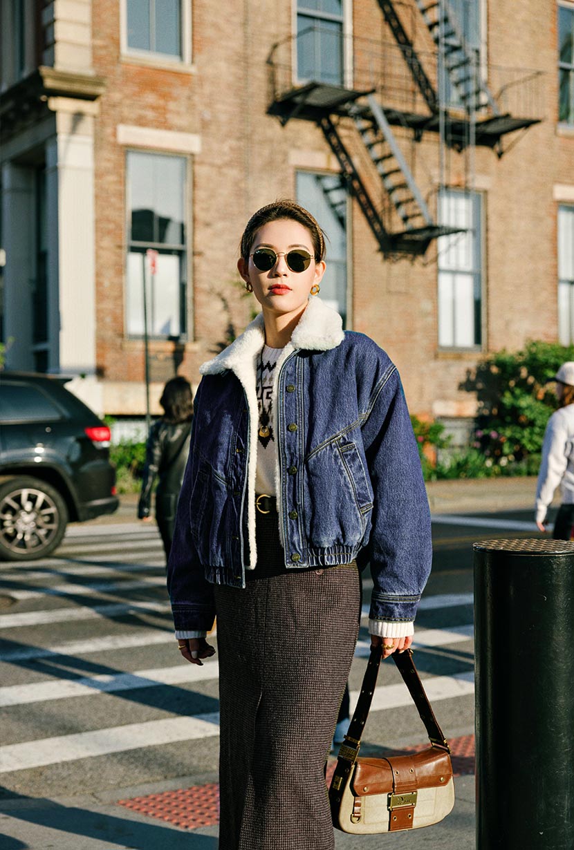 Daryl Denim Padded Jacket | Blue