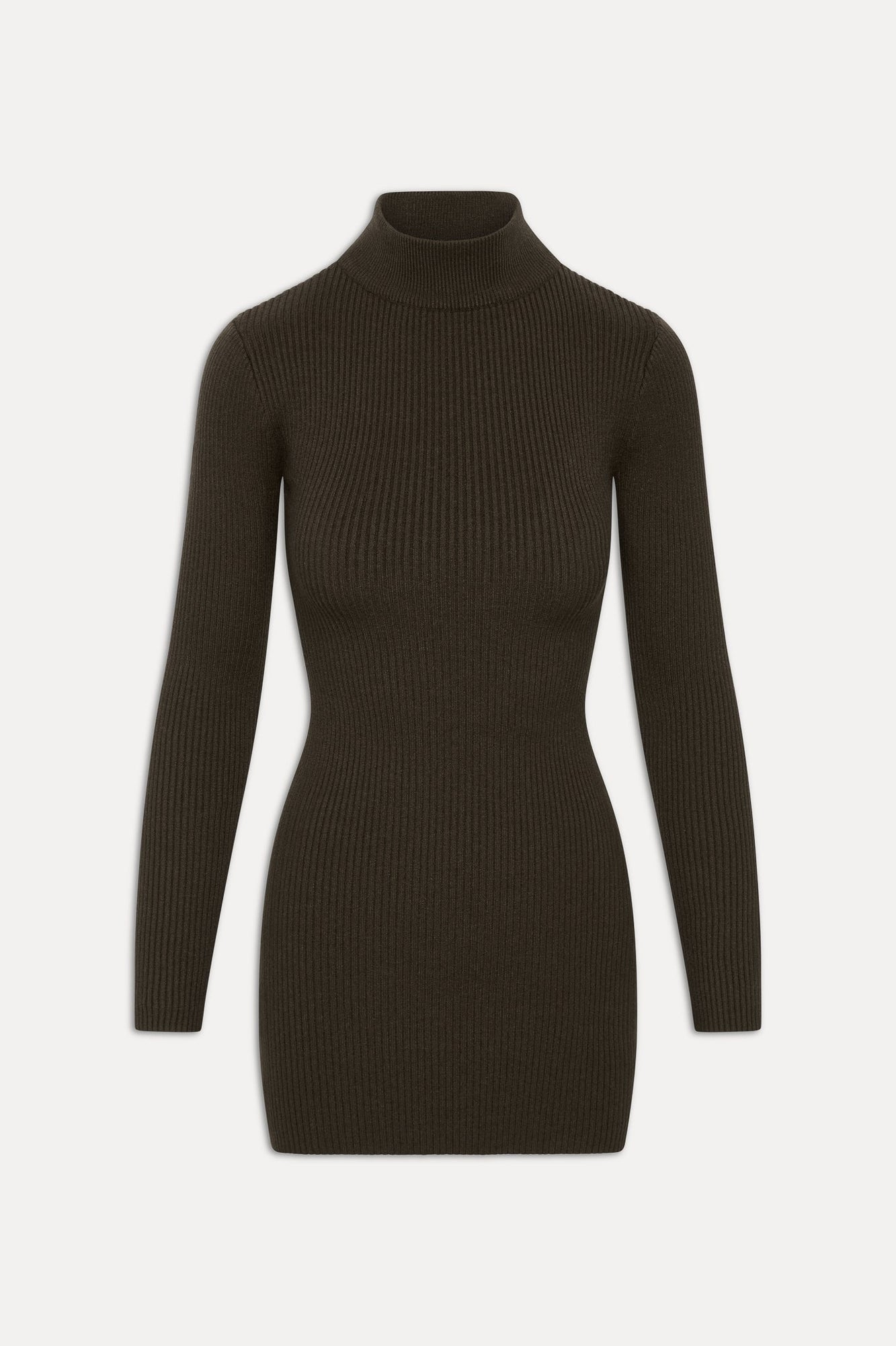 Frankies Bikinis | Date Night Knit Mini Dress | Chocolate Brown