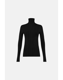 Dawn Plissé Turtleneck | Black