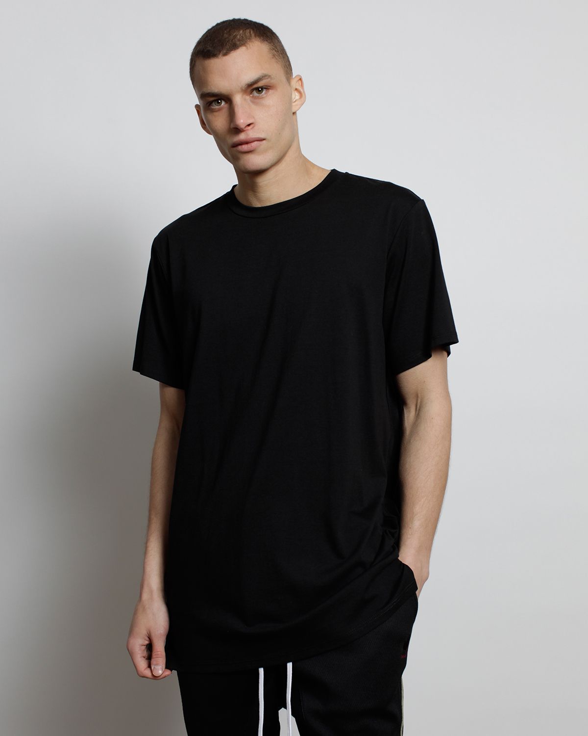 Dawson Long Tee With Side Detail Logo-MENS-Twenty