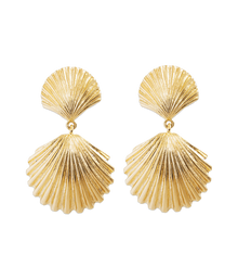 De la Mer Shell Earrings | Gold