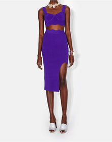 Delia Scalloped Skirt | Purple