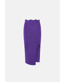 Delia Scalloped Skirt | Purple