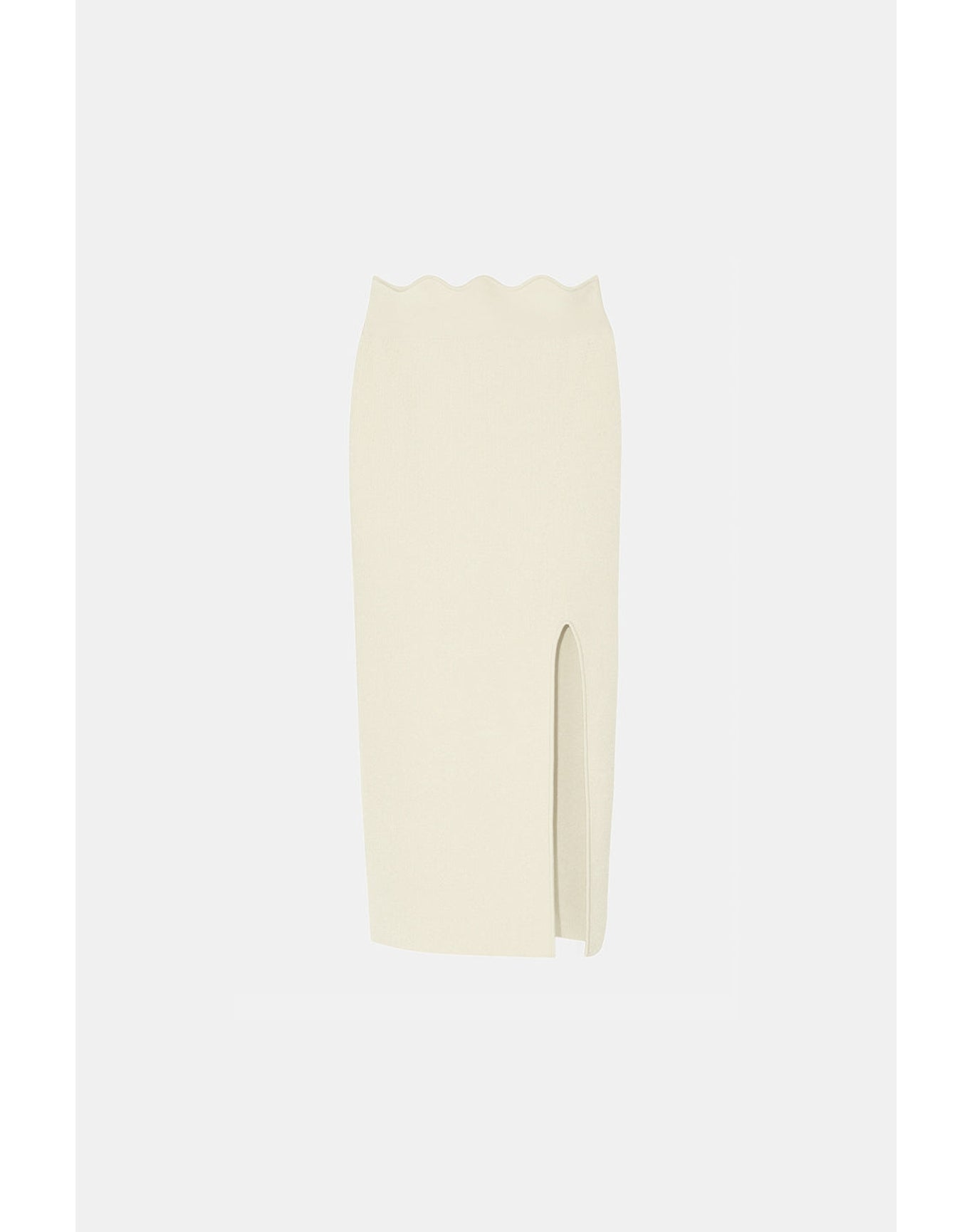 Delia Scalloped Skirt | Vanilla