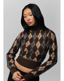 Delia Sweater | Pine Argyle