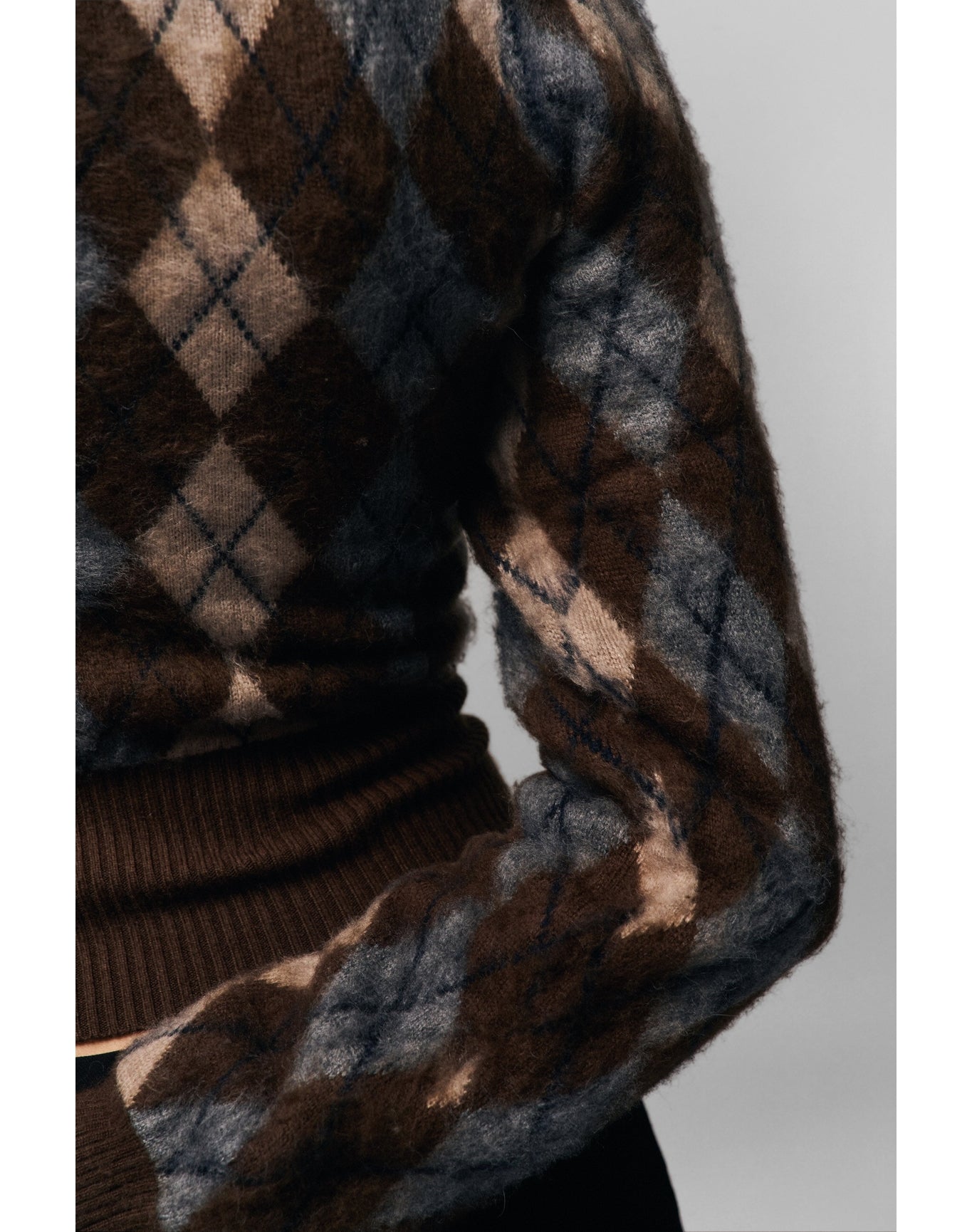 Delia Sweater | Pine Argyle