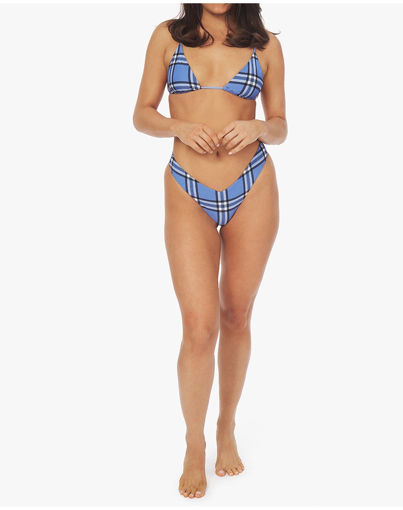 Delilah 90's Plaid Bikini Bottom | Blue Jean
