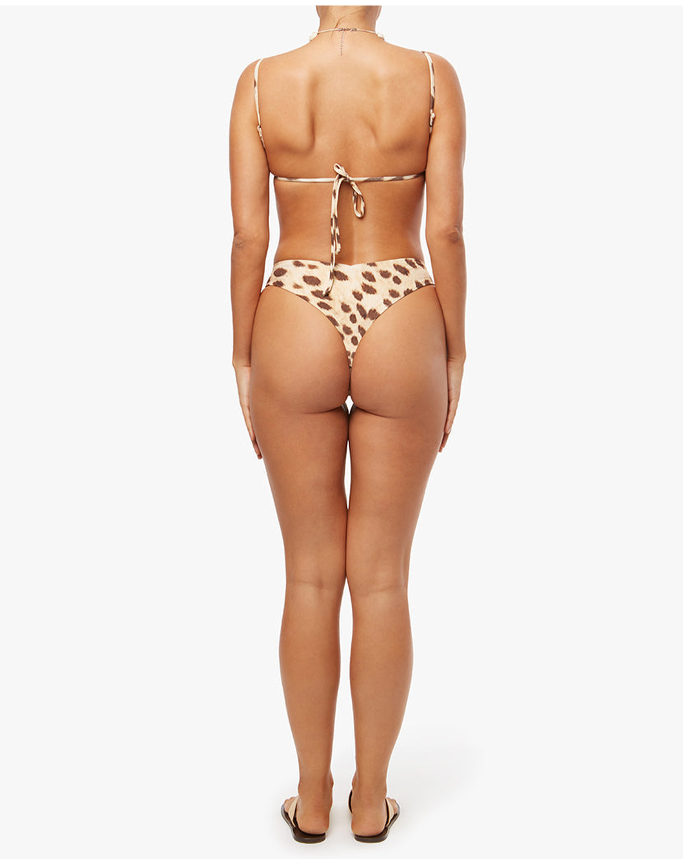 Delilah Leopard Bikini Bottom | Tan