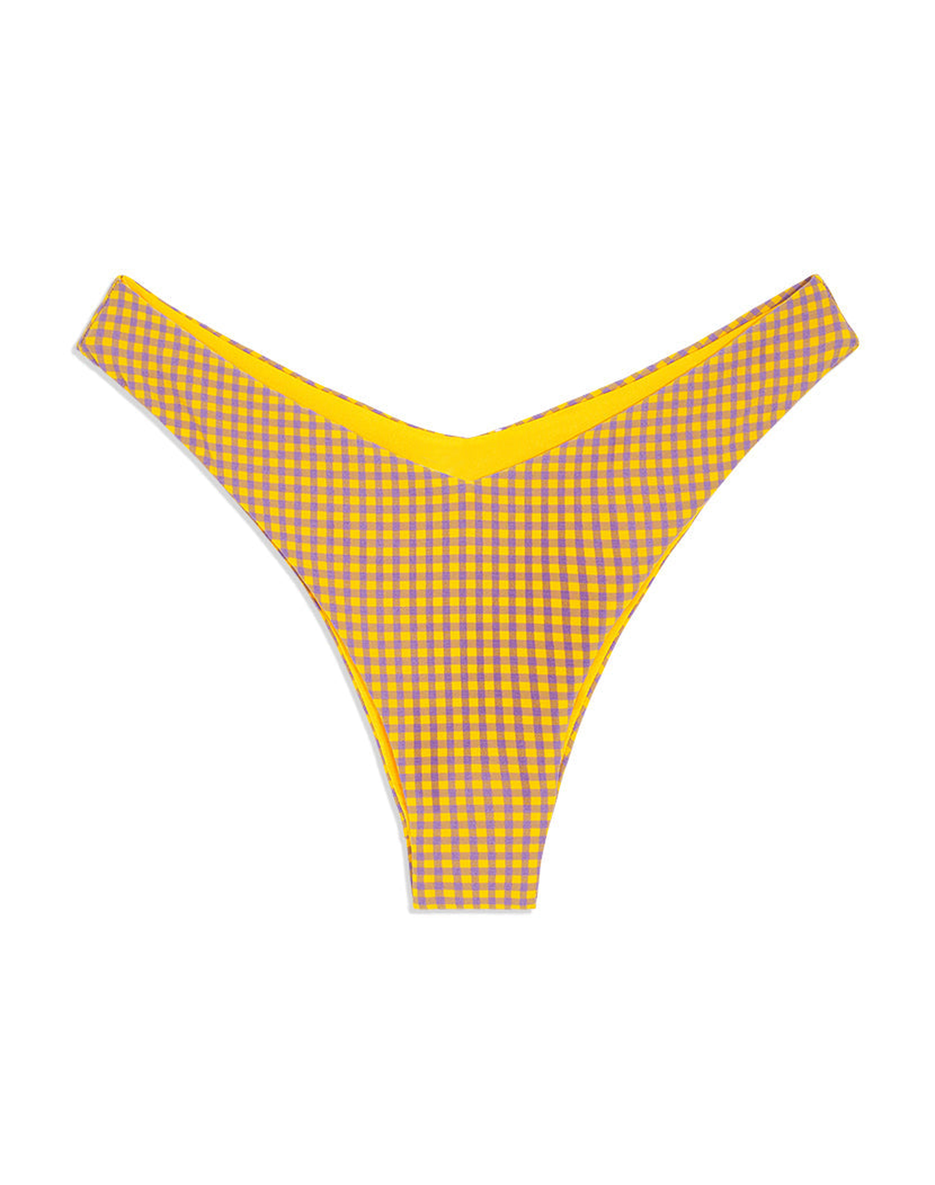 Delilah Neon Seersucker Bikini Bottom | Tangerine