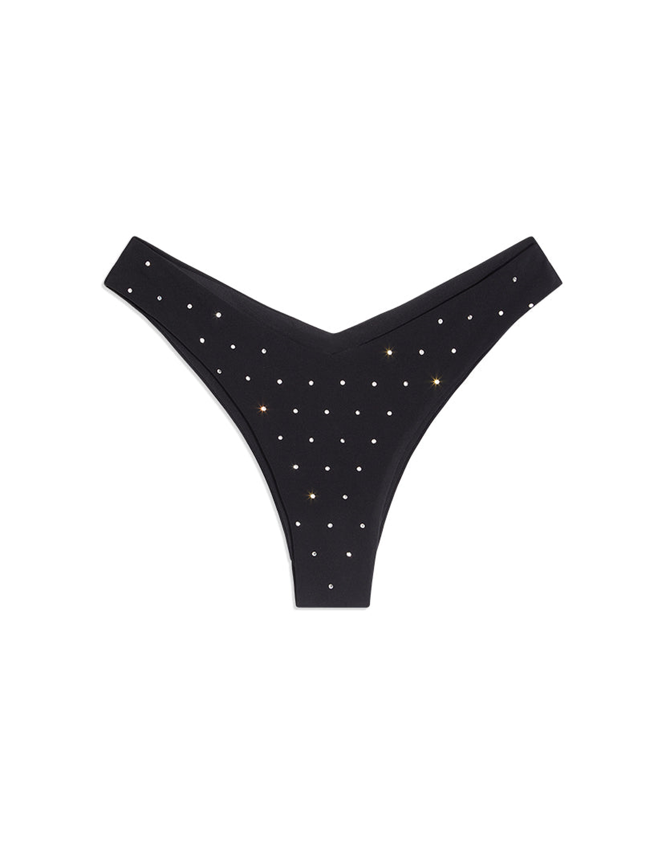 Delilah Rhinestone Tricot Bikini Bottom | Black