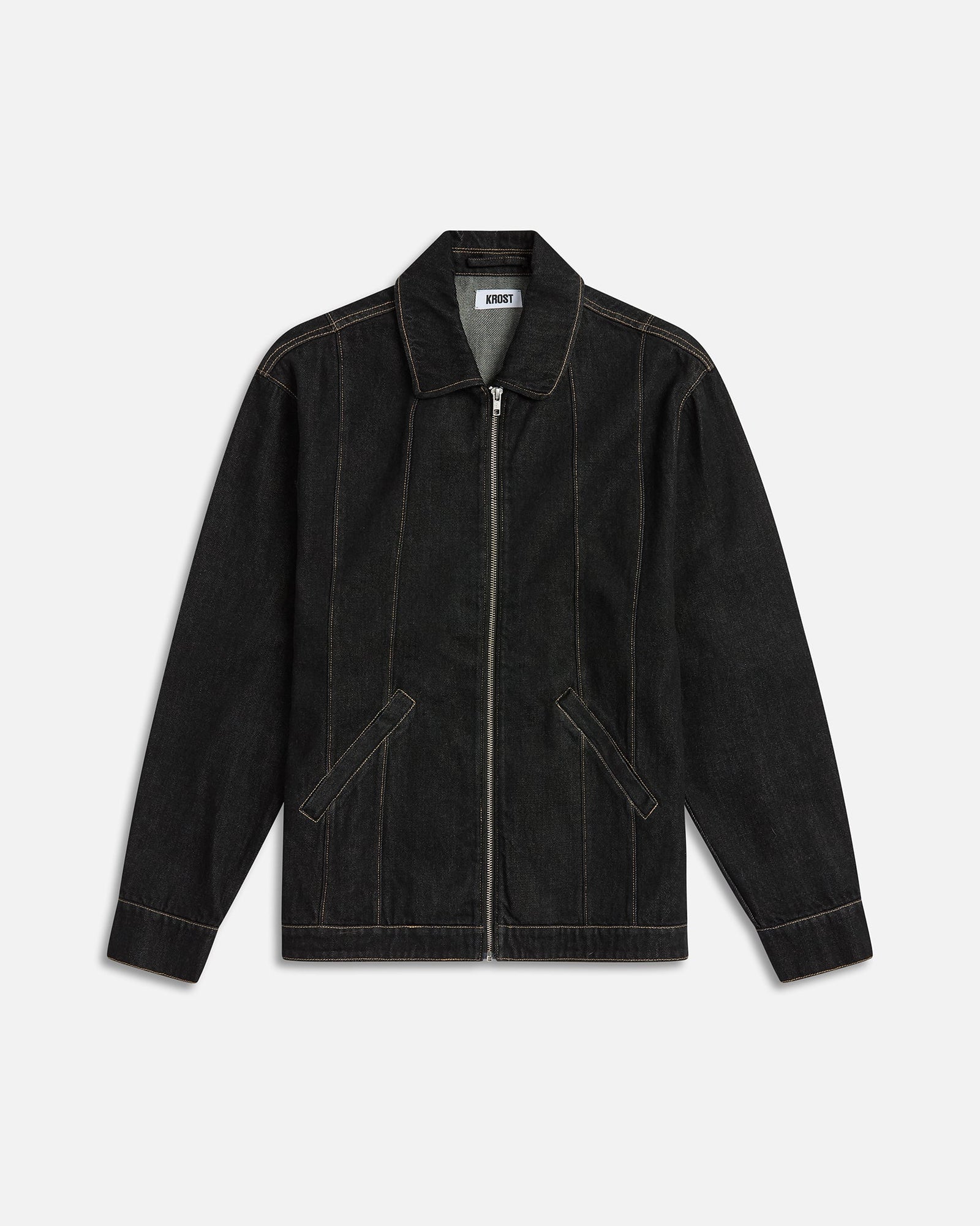 Denim Combo Jacket | Black