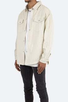 Denim Over Shirt | White