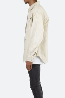 Denim Over Shirt | White