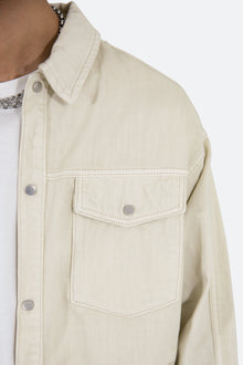 Denim Over Shirt | White
