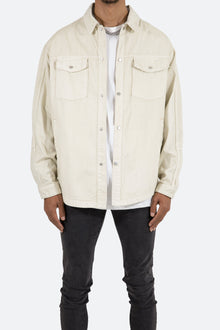 Denim Over Shirt | White