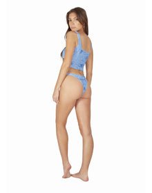 Denim Print Bikini Bottom | Denim Patch